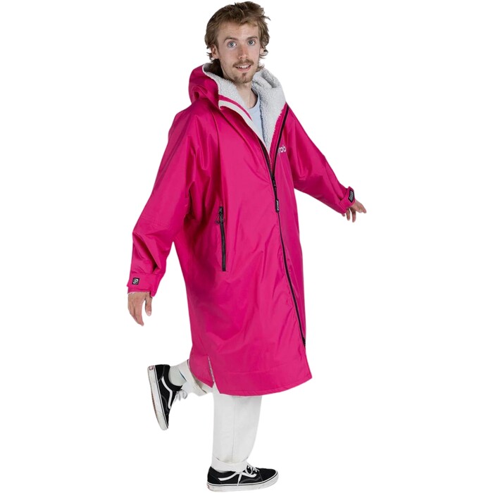 2024 Dryrobe Advance Langrmeliges Wickelkleid Robe V3 DALSV3 - Pink / Hellgrau